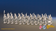 Seven Years’ War Prussian Grenadier Battalion - Charging - Straight Lapel Lace - 30 Figures, front view. Supplied unpainted.
