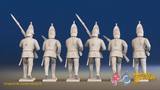 Seven Years’ War Russian Grenadiers - Advancing - Summer Uniform - Observation Corps, rear view. Supplied unpainted.