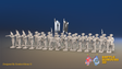 Seven Years’ War Russian Musketeer Battalion - Firing Line - Summer Uniform - 30 Figures, front view. Supplied unpainted.