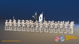 Seven Years’ War Russian Musketeer Battalion - Firing Line - Summer Uniform - 30 Figures, rear view. Supplied unpainted.
