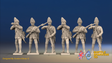 Seven Years’ War Prussian Fusiliers - Firing Line - Set 3, front view. Supplied unpainted.