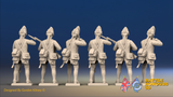 Seven Years’ War Prussian Fusiliers - Firing Line - Set 3, rear view. Supplied unpainted.