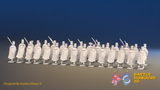 Seven Years’ War Russian Pandur Battalion - Charging - Winter Uniform - 30 Figures, rear view. Supplied unpainted.