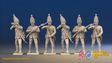 Seven Years’ War Prussian Garrison Grenadiers - Firing Line, front view. Supplied unpainted.