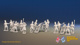Seven Years’ War Russian Artillery Battery - Secret Howitzers - Winter Uniform - 3 Guns and 13 Figures, rear view. Supplied unpainted.