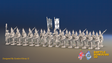 Seven Years’ War Prussian Grenadier Battalion - Charging - Long Cuff Lace - 30 Figures, front view. Supplied unpainted.