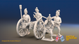 Seven Years’ War Russian Secret Howitzer and Crew - Firing Crew - Summer Uniform, front view. Supplied unpainted.