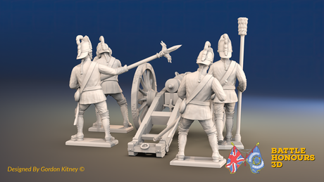 Seven Years’ War Russian Secret Howitzer and Crew - Firing Crew - Summer Uniform, rear view. Supplied unpainted.