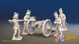 Seven Years’ War Russian Secret Howitzer and Crew - Loading Crew - Summer Uniform, front view. Supplied unpainted.