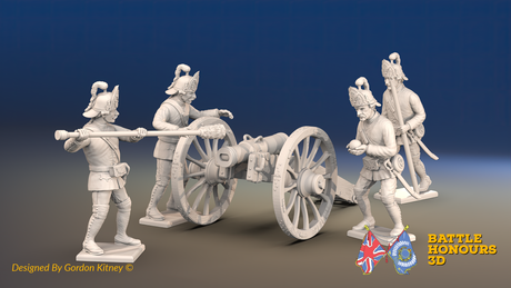 Seven Years’ War Russian Secret Howitzer and Crew - Loading Crew - Summer Uniform, front view. Supplied unpainted.