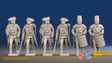 Seven Years’ War Russian Pandurs Command - Winter Uniform, front view. Supplied unpainted.