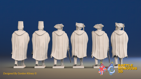 Seven Years’ War Russian Pandurs Command - Winter Uniform, rear view. Supplied unpainted.