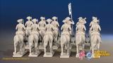 Seven Years’ War Russian Cuirassier Regiment - 12 Mounted Figures, rear view. Supplied unpainted.