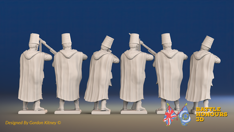 Seven Years’ War Russian Pandurs - Firing - Winter Uniform, rear view. Supplied unpainted.
