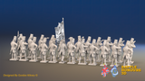 Seven Years’ War Prussian Von Kleist Infantry Battalion - Firing Line - 24 Figures, rear view. Supplied unpainted.