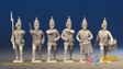 Seven Years’ War Russian Grenadiers Command - Advancing - Summer Uniform, front view. Supplied unpainted.