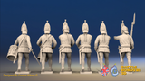 Seven Years’ War Russian Grenadiers Command - Advancing - Summer Uniform, rear view. Supplied unpainted.