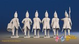 Seven Years’ War Russian Grenadiers Command - Advancing - Winter Uniform - Observation Corps, rear view. Supplied unpainted.