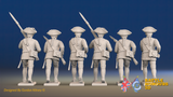 Seven Years’ War Russian Musketeers - Advancing - Summer Uniform, rear view. Supplied unpainted.