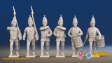 Seven Years’ War Russian Grenadiers Command - Summer Uniform, front view. Supplied unpainted.