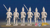 Seven Years’ War Russian Grenadiers - Advancing - Summer Uniform, rear view. Supplied unpainted.