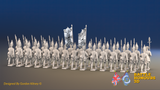 Seven Years’ War Prussian Grenadier Battalion - March Attack - Long Cuff Lace - 30 Figures, rear view. Supplied unpainted.