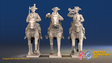 Seven Years’ War Prussian Cuirassiers Command - Trotting, front view. Supplied unpainted.