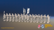 Seven Years’ War Prussian Fusilier Battalion - Firing Line - Set 2 - 30 Figures, front view. Supplied unpainted.