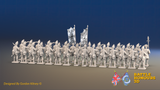 Seven Years’ War Prussian Fusilier Battalion - Firing Line - Set 2 - 30 Figures, rear view. Supplied unpainted.