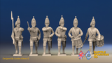 Seven Years’ War Russian Grenadiers Command - Advancing - Summer Uniform - Observation Corps, front view. Supplied unpainted.