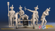 Seven Years’ War Prussian Horse Artillery - Firing Crew, front view. Supplied unpainted.
