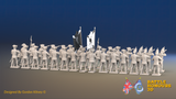 Seven Years’ War Russian Musketeer Battalion - Firing Line - Summer Uniform - Observation Corps - 30 Figures, rear view. Supplied unpainted.