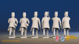 Seven Years’ War Russian Pandur Grenadiers Command - Charging - Summer Uniform, rear view. Supplied unpainted.