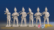 Seven Years’ War Russian Grenadiers - Firing - Summer Uniform, front view. Supplied unpainted.