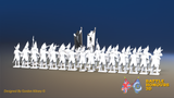 Seven Years’ War Russian Grenadier Battalion - Firing - Winter Uniform - Observation Corps - 30 Figures, rear view. Supplied unpainted.