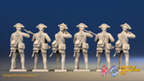 Seven Years’ War Prussian Musketeers - Firing Line, rear view. Supplied unpainted.