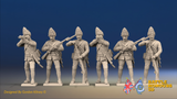 Seven Years’ War Prussian Fusiliers - Firing Line - Set 1, front view. Supplied unpainted.