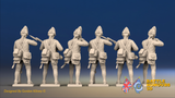 Seven Years’ War Prussian Fusiliers - Firing Line - Set 1, rear view. Supplied unpainted.