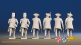 Seven Years’ War Russian Pandurs Command - Charging - Summer Uniform, rear view. Supplied unpainted.