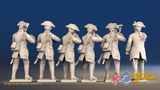 Seven Years’ War Prussian Jägers Command - Skirmishers - Boots and Pointed Lace, rear view. Supplied unpainted.