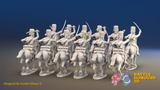 Seven Years’ War Prussian Hussar Regiment - Galloping - Fur Caps - 12 Mounted Figures, rear view. Supplied unpainted.