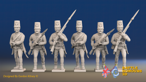 Seven Years’ War Russian Pandurs - Charging - Summer Uniform, front view. Supplied unpainted.