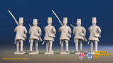 Seven Years’ War Russian Pandurs - Charging - Summer Uniform, rear view. Supplied unpainted.