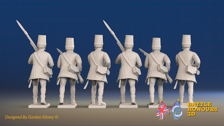 Seven Years’ War Russian Pandurs - Charging - Summer Uniform, rear view. Supplied unpainted.