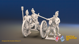 Seven Years’ War Russian Secret Howitzer and Crew - Firing Crew - Winter Uniform, front view. Supplied unpainted.