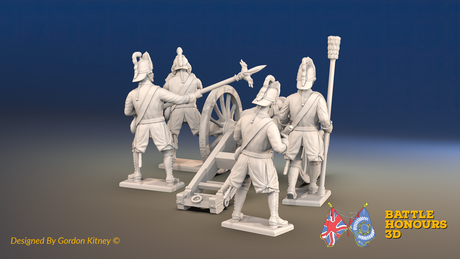 Seven Years’ War Russian Secret Howitzer and Crew - Firing Crew - Winter Uniform, rear view. Supplied unpainted.