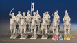 Seven Years’ War Russian Cossack Regiment - Lances - 12 Mounted Figures, front view. Supplied unpainted.