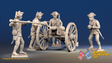 Seven Years’ War Prussian Foot Artillery - Loading Crew, front view. Supplied unpainted.