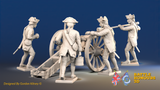 Seven Years’ War Prussian Foot Artillery - Loading Crew, rear view. Supplied unpainted.