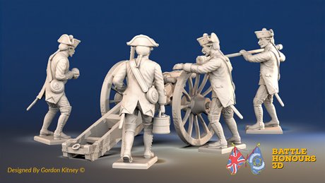 Seven Years’ War Prussian Foot Artillery - Loading Crew, rear view. Supplied unpainted.